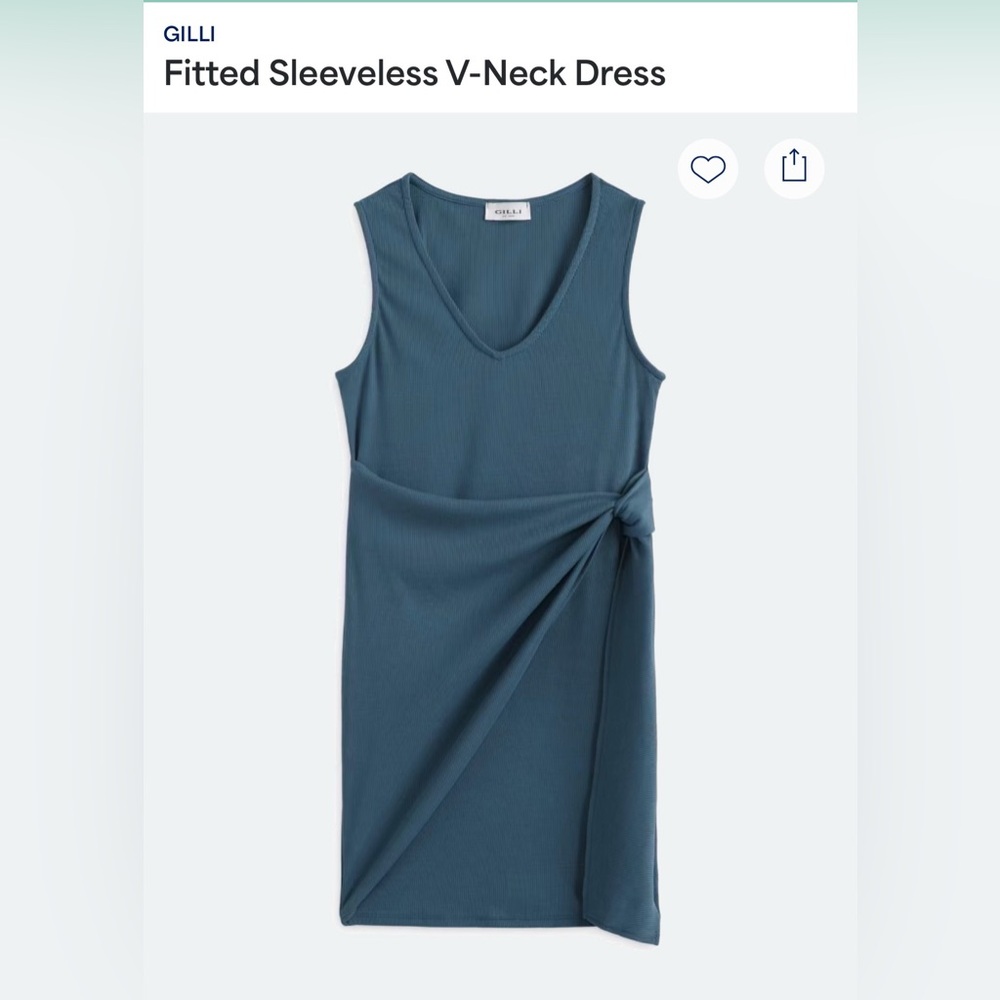 Gilli Fitted Sleeveless V-Neck Dress size LP